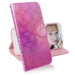 Phone Case for Samsung Galaxy A20e Flower Pattern TPU + PU Leather Stand Wallet Phone Cover Shell