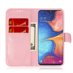 Phone Case for Samsung Galaxy A20e Flower Pattern TPU + PU Leather Stand Wallet Phone Cover Shell
