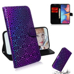 Phone Case for Samsung Galaxy A20e Flower Pattern TPU + PU Leather Stand Wallet Phone Cover Shell