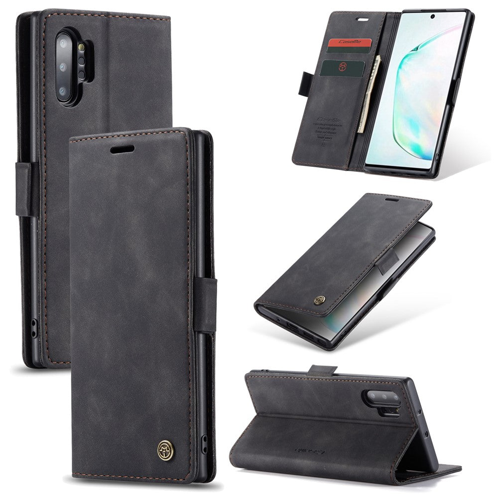 CASEME 013 Series Auto-absorbed Flip Leather Wallet Shell for Samsung Galaxy Note 10 Plus/10 Plus 5G