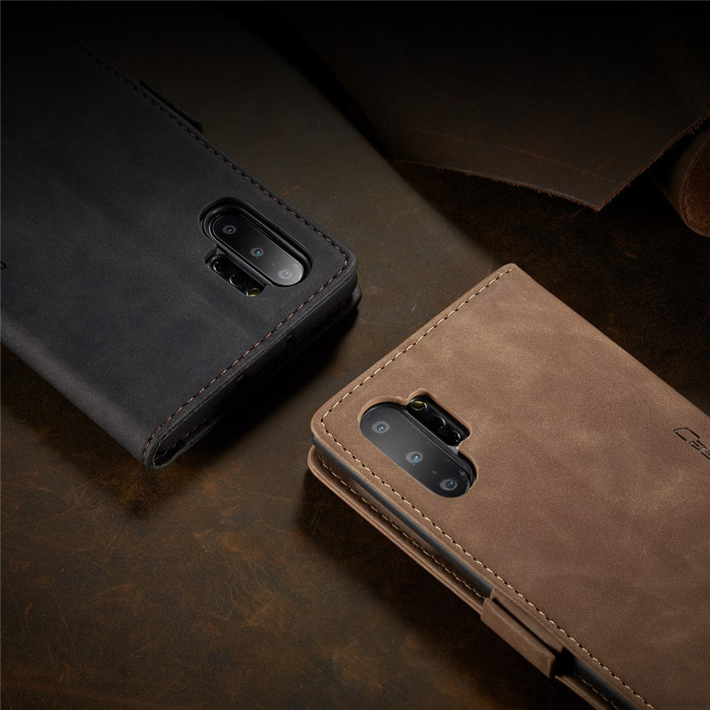 CASEME 013 Series Auto-absorbed Flip Leather Wallet Shell for Samsung Galaxy Note 10 Plus/10 Plus 5G