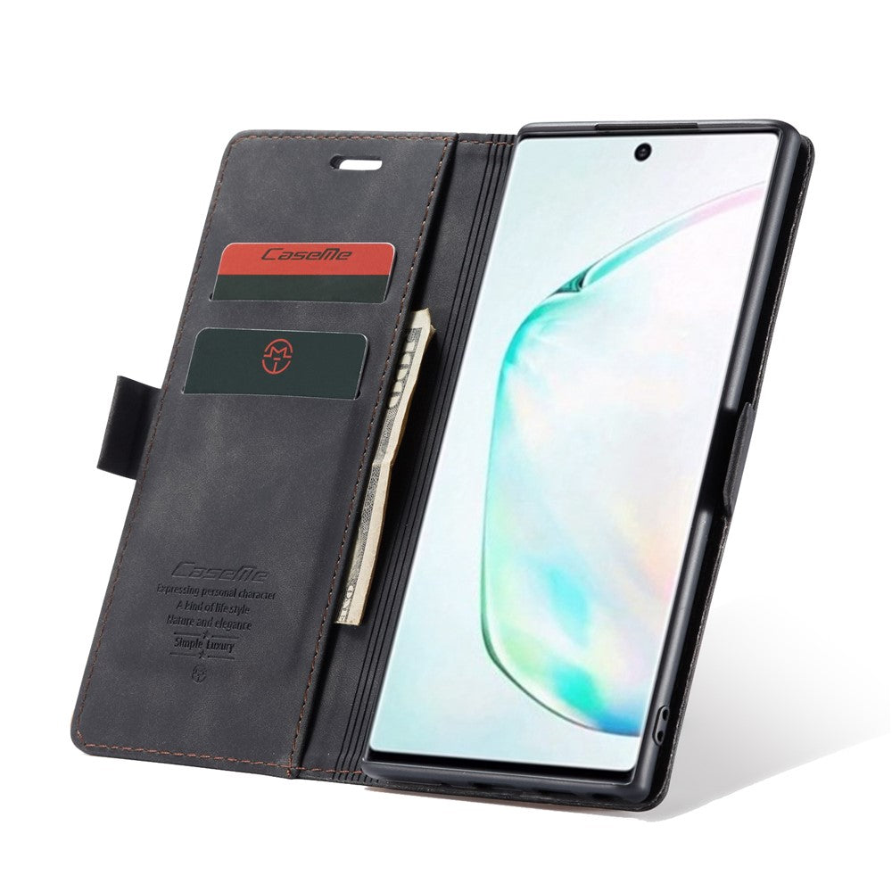 CASEME 013 Series Auto-absorbed Flip Leather Wallet Shell for Samsung Galaxy Note 10 Plus/10 Plus 5G