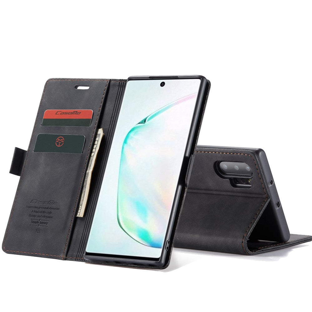 CASEME 013 Series Auto-absorbed Flip Leather Wallet Shell for Samsung Galaxy Note 10 Plus/10 Plus 5G