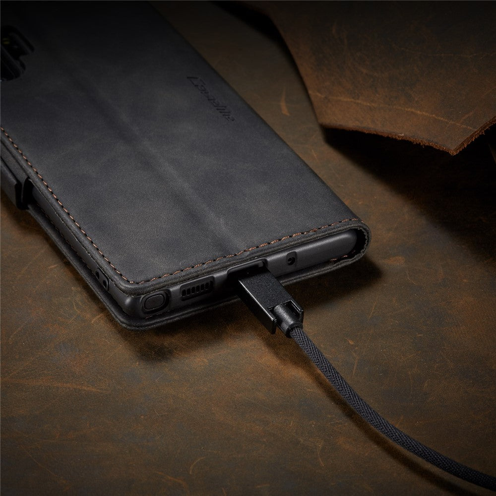 CASEME 013 Series Auto-absorbed Flip Leather Wallet Shell for Samsung Galaxy Note 10 Plus/10 Plus 5G