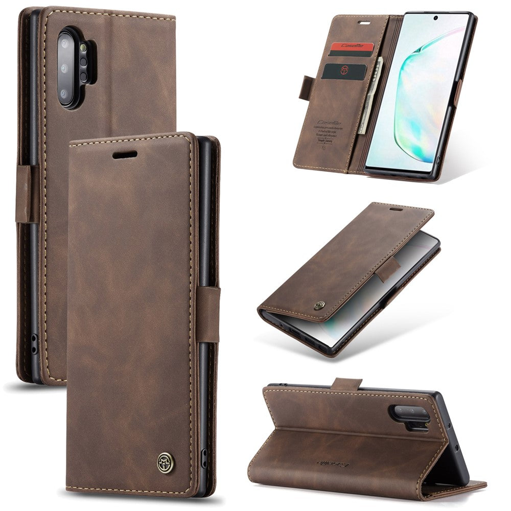 CASEME 013 Series Auto-absorbed Flip Leather Wallet Shell for Samsung Galaxy Note 10 Plus/10 Plus 5G