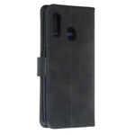 Pungetuiskort etui læder flip cover til Samsung Galaxy A20e med lynlåslomme