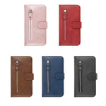 Telefoncover i flip-læder med lynlåslomme og stander til Samsung Galaxy A80/A90