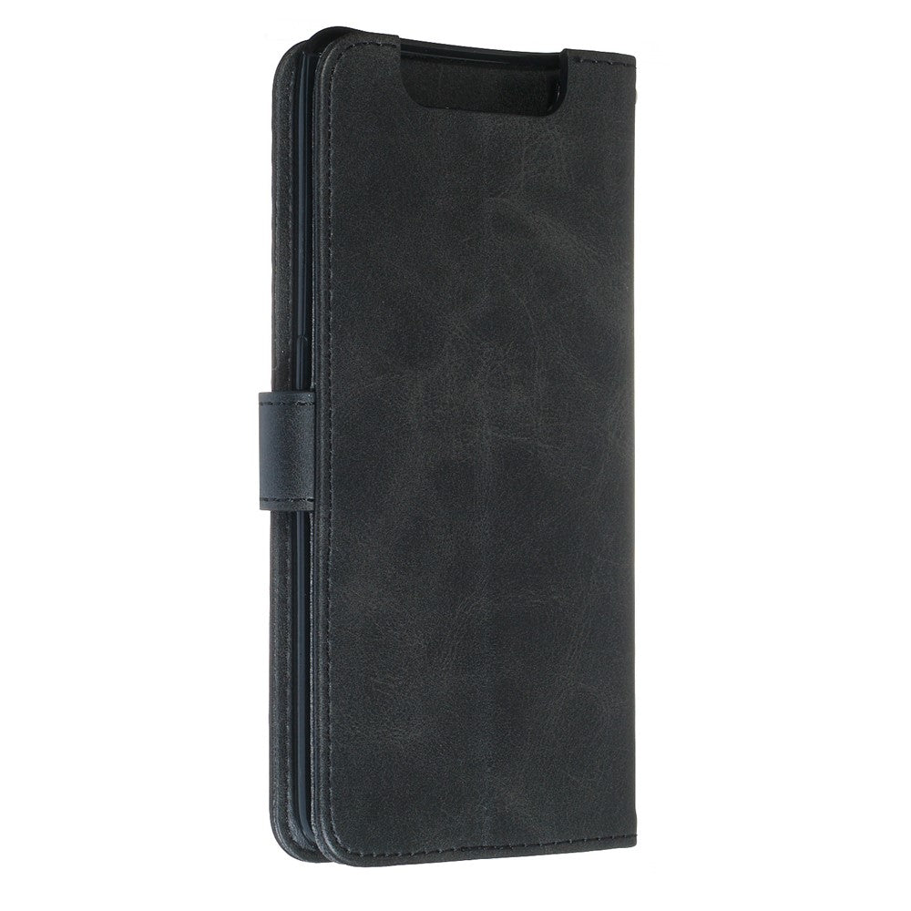 Telefoncover i flip-læder med lynlåslomme og stander til Samsung Galaxy A80/A90