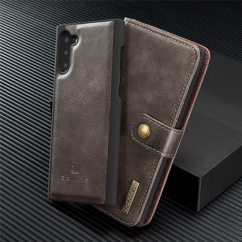 DG.MING Aftageligt pung-cover i splitlæder + PC-hardcase til Samsung Galaxy Note 10 / Note 10 5G