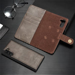 DG.MING Aftageligt pung-cover i splitlæder + PC-hardcase til Samsung Galaxy Note 10 / Note 10 5G