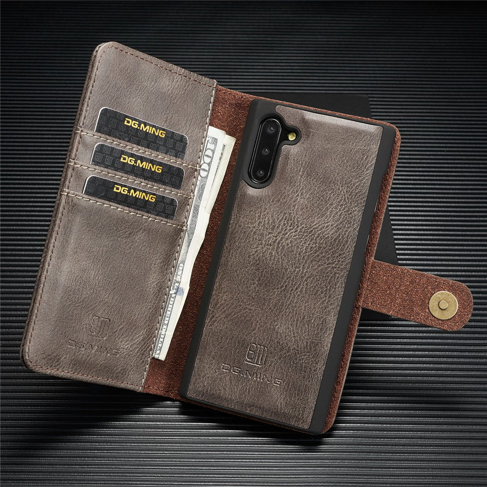 DG.MING Aftageligt pung-cover i splitlæder + PC-hardcase til Samsung Galaxy Note 10 / Note 10 5G