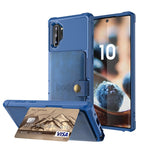 Samsung Galaxy Note 10 Plus/Note 10 Plus 5G PU-läderbelagt TPU-plånboksfodral med stöd för mobilen (inbyggt magnetiskt ark)