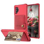 Samsung Galaxy Note 10 Plus/Note 10 Plus 5G PU-läderbelagt TPU-plånboksfodral med stöd för mobilen (inbyggt magnetiskt ark)