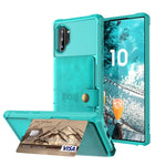 Samsung Galaxy Note 10 Plus/Note 10 Plus 5G PU-läderbelagt TPU-plånboksfodral med stöd för mobilen (inbyggt magnetiskt ark)
