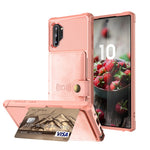 Samsung Galaxy Note 10 Plus/Note 10 Plus 5G PU-läderbelagt TPU-plånboksfodral med stöd för mobilen (inbyggt magnetiskt ark)