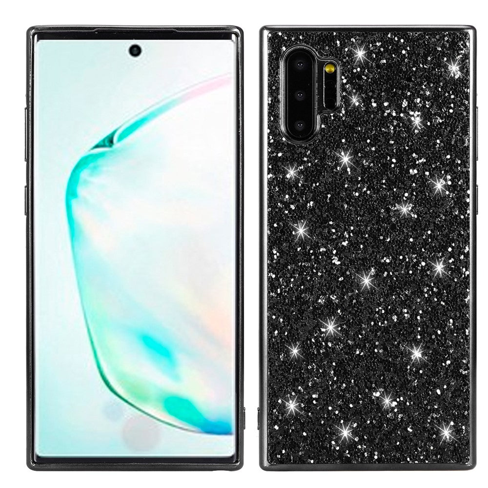 Glittering Sequins Electroplating TPU Frame+PC Back Hybrid Shell for Samsung Galaxy Note 10 Plus/10 Plus 5G
