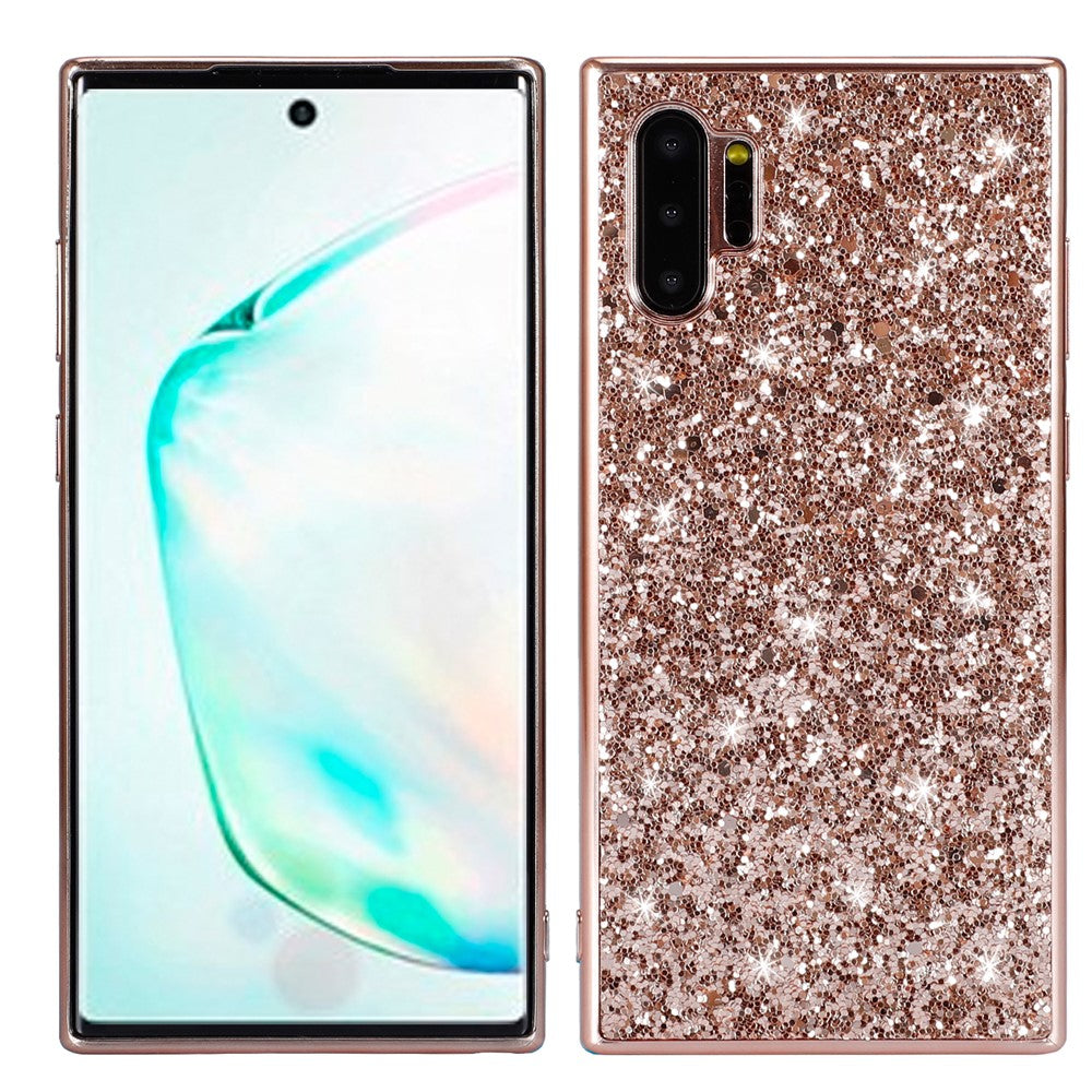 Glittering Sequins Electroplating TPU Frame+PC Back Hybrid Shell for Samsung Galaxy Note 10 Plus/10 Plus 5G