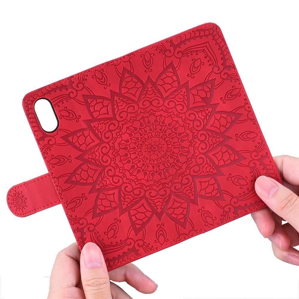 Imprint Flower Magnetic Leather Wallet Case for Samsung Galaxy Note 10 Plus/10 Plus 5G