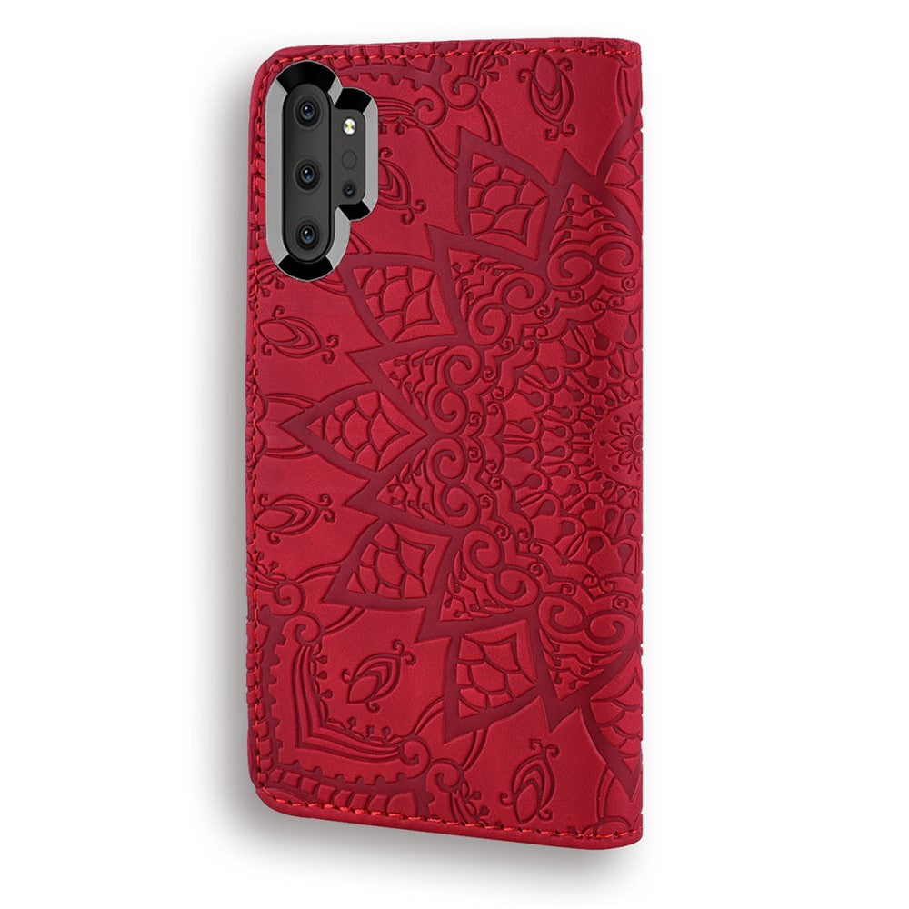 Imprint Flower Magnetic Leather Wallet Case for Samsung Galaxy Note 10 Plus/10 Plus 5G