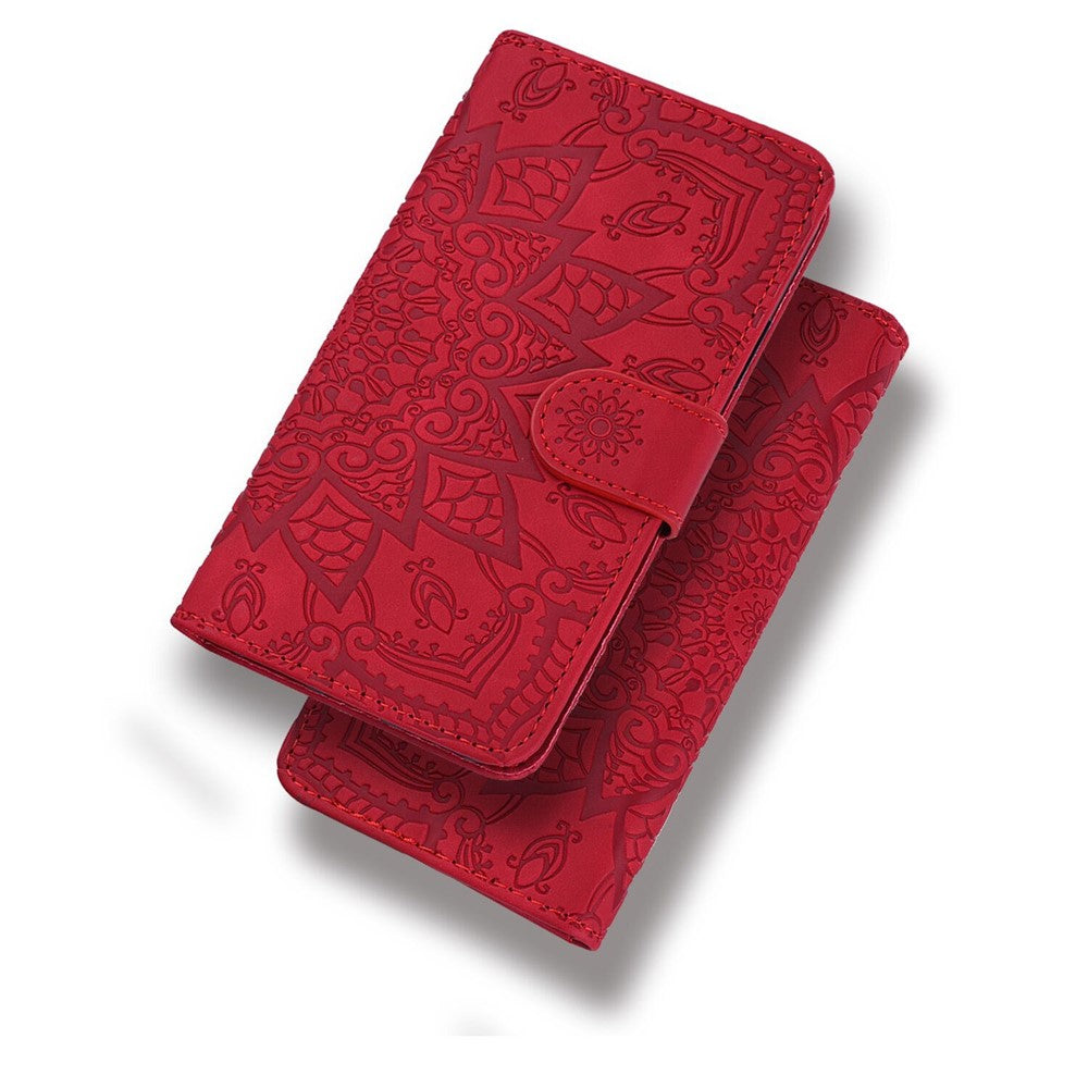 Imprint Flower Magnetic Leather Wallet Case for Samsung Galaxy Note 10 Plus/10 Plus 5G
