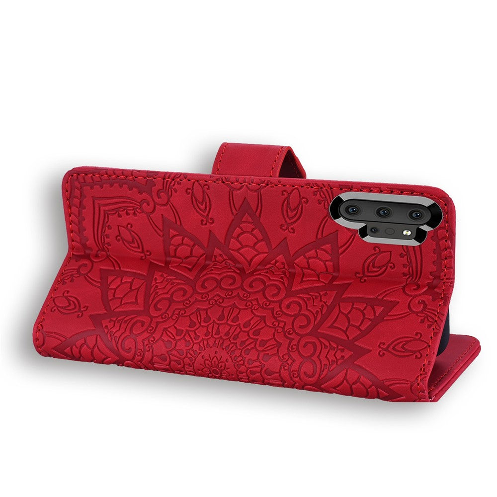 Imprint Flower Magnetic Leather Wallet Case for Samsung Galaxy Note 10 Plus/10 Plus 5G