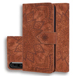 Imprint Mandala Blomsterstativ Pung Læder Etui Cover til Samsung Galaxy A50/A50s/A30s