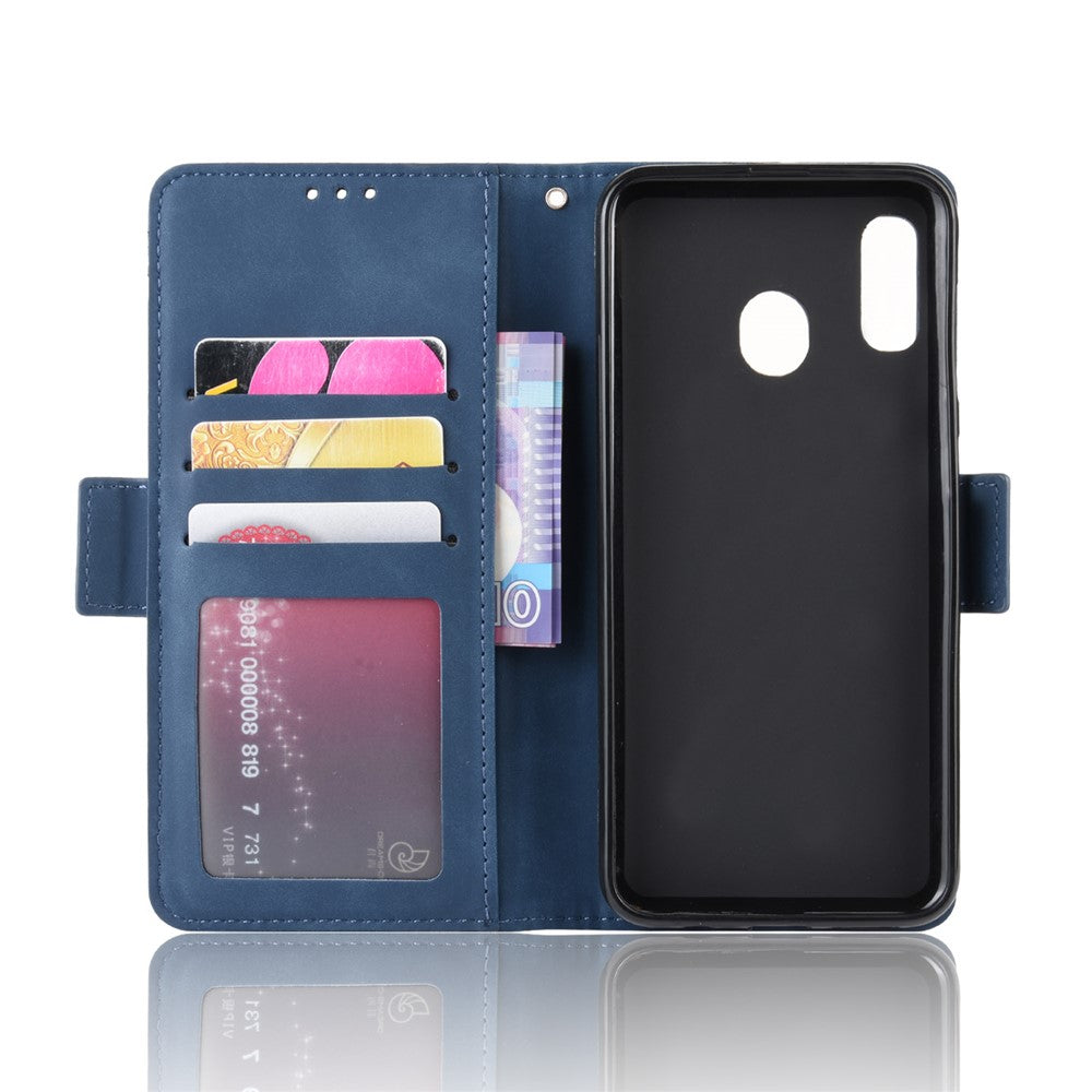 Leather Mobile Phone Cover Case with Multiple Card Slots for Samsung Galaxy A40