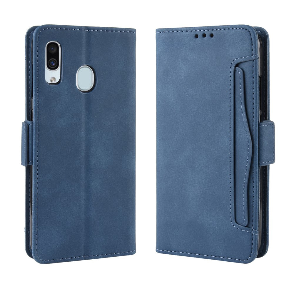 Leather Mobile Phone Cover Case with Multiple Card Slots for Samsung Galaxy A40