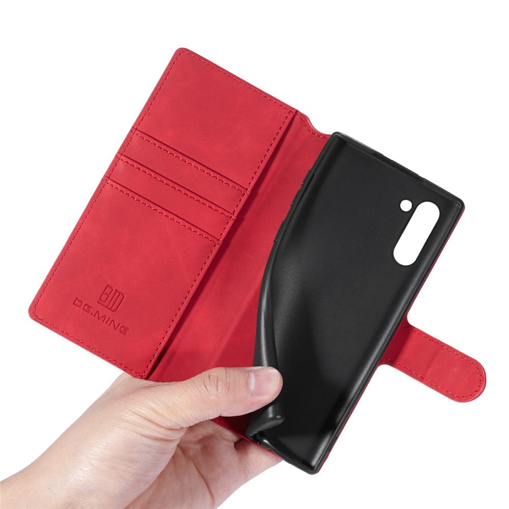 DG.MING Retro Style Læder Pung Stativ Etui til Samsung Galaxy Note 10/Note 10 5G