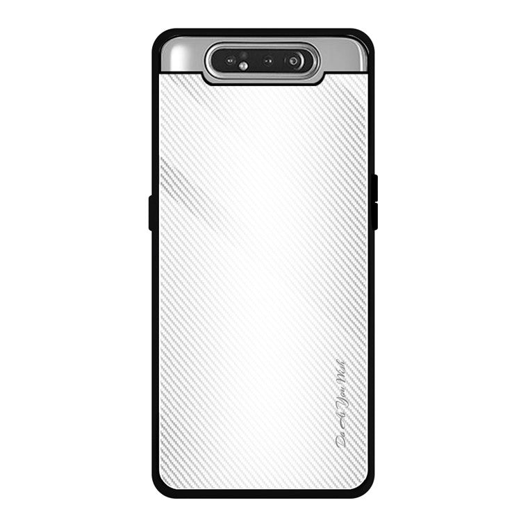 Gradient härdat glasbaksida + mjukt TPU-kantskal för Samsung Galaxy A80 / A90