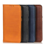 Auto-absorbed Stand Wallet Split Leather Phone Protection Case for Samsung Galaxy A50/A50s/A30s
