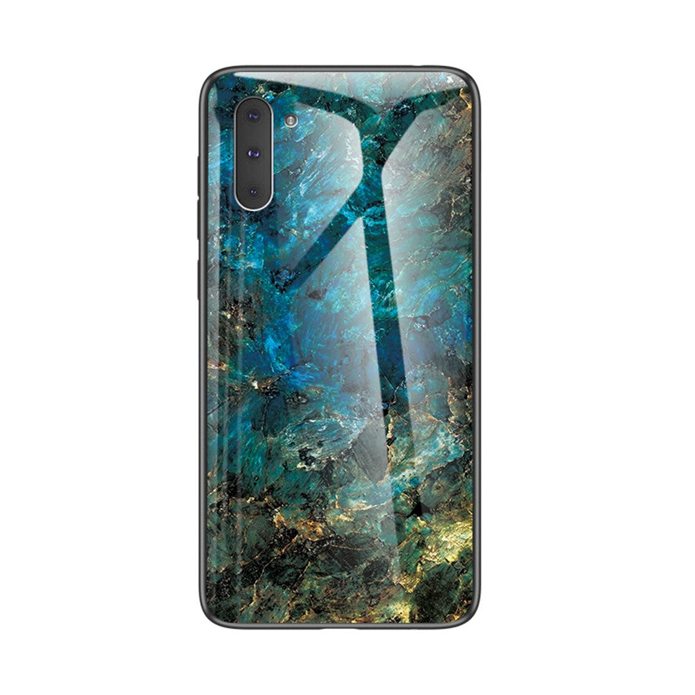 Marble Texture Tempered Glass + PC + TPU Hybrid Case for Samsung Galaxy Note 10 5G / Note 10