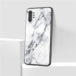Marmorstruktur i härdat glas + PC + TPU hybridskal för Samsung Galaxy Note 10 Plus 5G / Note 10 Plus