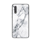 Hærdet glas PC + TPU-telefoncover med marmormønster til Samsung Galaxy A50/A50s/A30s