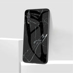 Hærdet glas PC + TPU-telefoncover med marmormønster til Samsung Galaxy A50/A50s/A30s