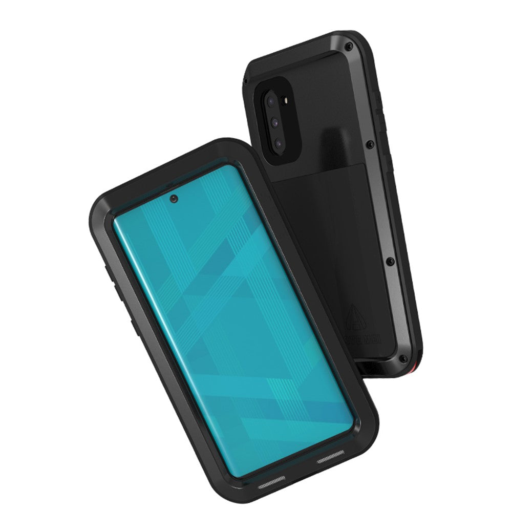 LOVE MEI Dust-proof Shock-proof Splash-proof Case with Tempered Glass for Samsung Galaxy Note 10 / Note 10 5G