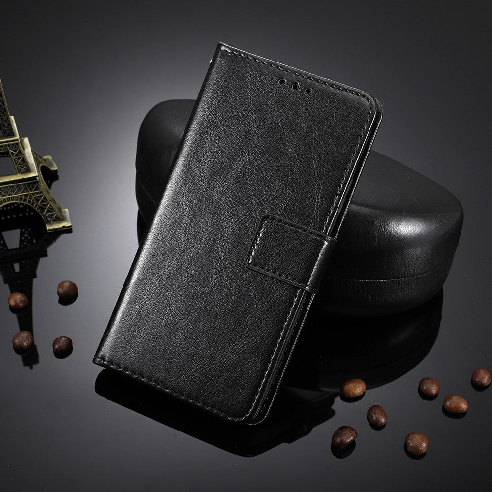 Crazy Horse Skin Wallet Leather Protective Cover with Stand for Samsung Galaxy A20s