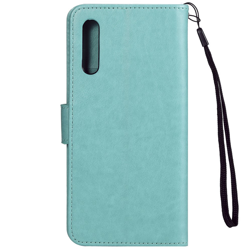 Imprint Sakura Cat Leather Cover for Samsung Galaxy A50 / A30s / A50s