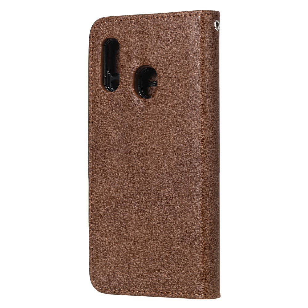 For Samsung Galaxy A20e Case 2 in 1 Detachable Magnetic Leather Wallet Mobile Cover with Strap