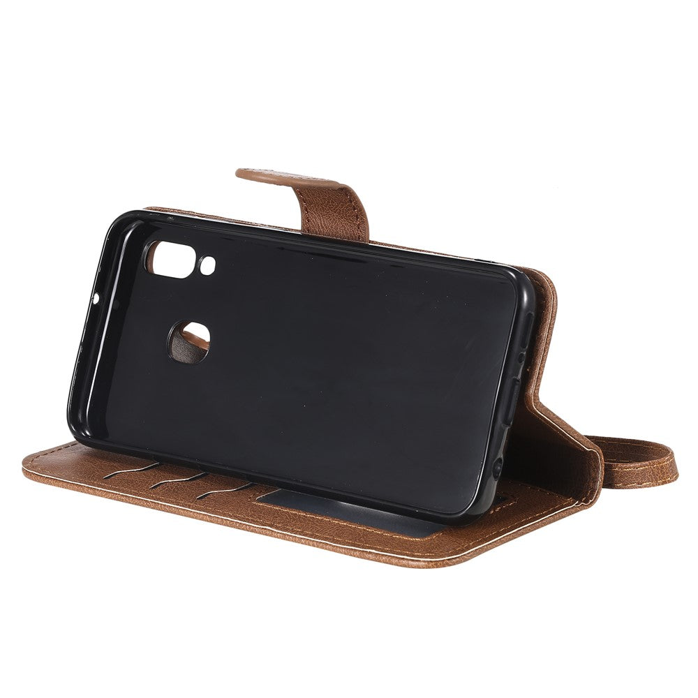 For Samsung Galaxy A20e Case 2 in 1 Detachable Magnetic Leather Wallet Mobile Cover with Strap