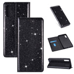 Flash Powder Leather Stand Case with Card Slot for Samsung Galaxy A50