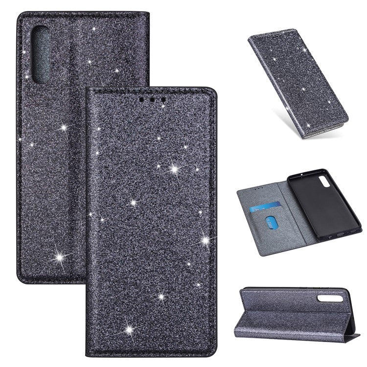 Flash Powder Läderfodral med Kortplats för Samsung Galaxy A50