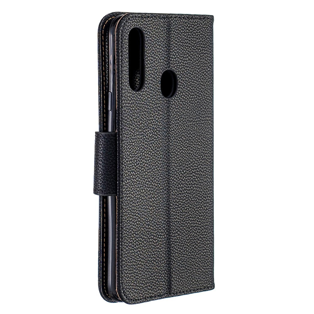 Litchi Skind Stand Læder Pung Etui til Samsung Galaxy A20s