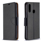Litchi Skind Stand Læder Pung Etui til Samsung Galaxy A20s