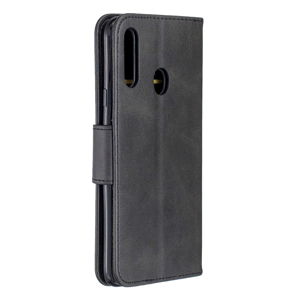 Til Samsung Galaxy A20s mobilcover i rent PU-læder