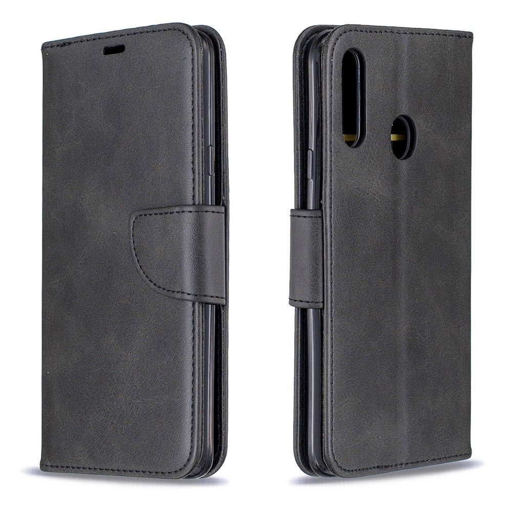 Til Samsung Galaxy A20s mobilcover i rent PU-læder