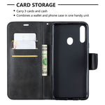 Til Samsung Galaxy A20s mobilcover i rent PU-læder