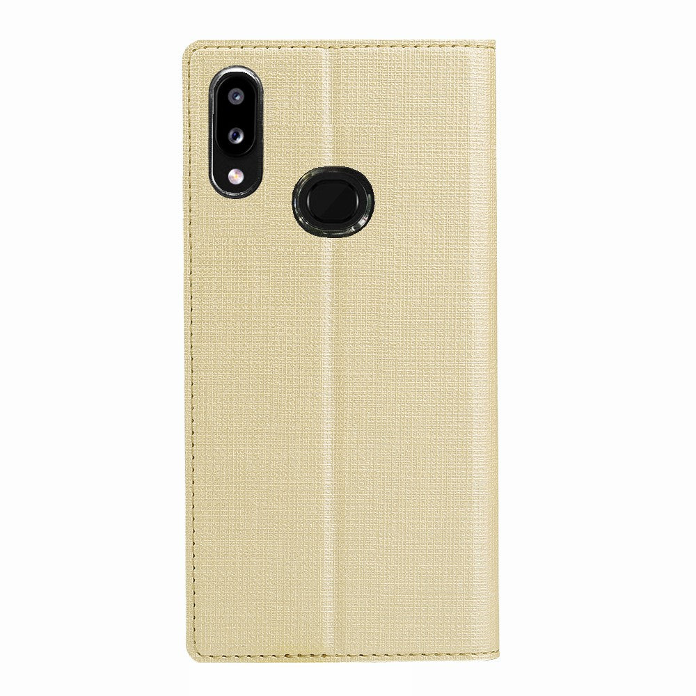 VILI DMX Cross Texture Stand Läderfodral till Samsung Galaxy A10s