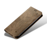 Jeans Cloth Texture Retro Style Flip Leather Case for Samsung Galaxy A50/A50s/A30s