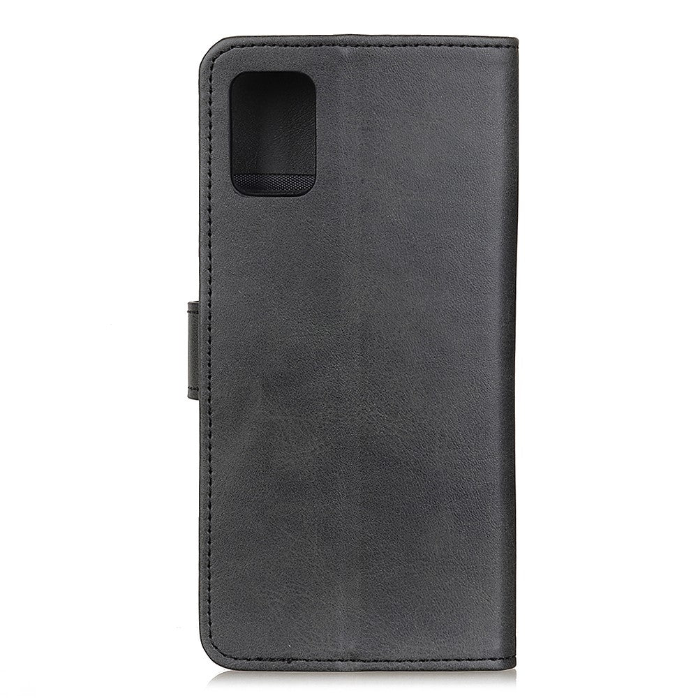 Til Samsung Galaxy A51 Beskyttende Telefoncover Stødsikkert Pung Støtteben Cover Tofarvet Læderskal